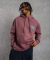 Erkek Patel Six Baskılı Kapüşonlu Sweat - Gül Kurusu