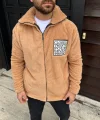 Erkek Polar Fermuarlı Sweatshirt – Kapüşonsuz, Cepli, Yumuşak Dokulu, Oversize Rahat Kalıp, Kışlık Sıcak Tutan Fermuarlı Üst - Kahverengi