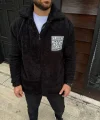 Erkek Polar Fermuarlı Sweatshirt – Kapüşonsuz, Cepli, Yumuşak Dokulu, Oversize Rahat Kalıp, Kışlık Sıcak Tutan Fermuarlı Üst - Siyah