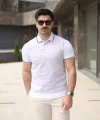 Erkek Polo Yaka Fermuar Detaylı Tişört