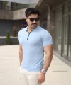 Erkek Polo Yaka Fermuar Detaylı Tişört