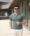 Erkek Polo Yaka Fermuar Detaylı Tişört