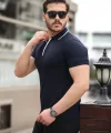 Erkek Polo Yaka Yarım Fermuar Tişört