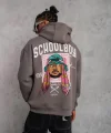 Erkek SCHOOL BOY Baskılı Kapüşonlu Sweat - Gri