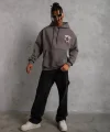 Erkek SCHOOL BOY Baskılı Kapüşonlu Sweat - Gri