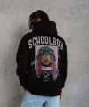 Erkek SCHOOL BOY Baskılı Kapüşonlu Sweat - Siyah