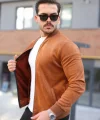 Erkek Scuba Süet Kumaş Bomber Hırka