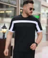 Erkek şerit Detaylı Kısa Kollu T-shirt