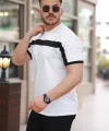 Erkek şerit Detaylı Kısa Kollu T-shirt