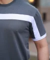 Erkek şerit Detaylı Kısa Kollu T-shirt