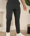 Erkek Slim Fit Likralı Bilek Boy Dilli Kumaş Pantolon