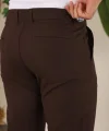 Erkek Slim Fit Likralı Bilek Boy Dilli Kumaş Pantolon