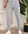 Erkek Slim Fit Likralı Bilek Boy Kumaş Pantolon