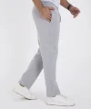 Erkek Üç İplik Basic Eşofman Boru Paça İpli Pantolon - Gri