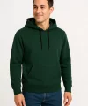 Erkek Üç İplik Kapüşonlu Kanguru Cepli SweatShirt hoodie - Haki