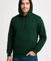 Erkek Üç İplik Kapüşonlu Kanguru Cepli SweatShirt hoodie - Haki