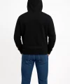 Erkek Üç İplik Kapüşonlu Kanguru Cepli SweatShirt hoodie - Siyah