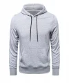 Erkek Uzun Kol Kapşonlu Basic Sweatshirt hoodie - Gri
