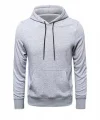 Erkek Uzun Kol Kapşonlu Basic Sweatshirt Hoodie - Gri
