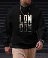 Erkek Uzun Kollu Bisiklet Yaka London Logo Baskılı Iki Iplik Bluz