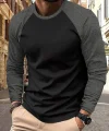 Erkek Uzun Kollu Bisiklet Yaka Viskon Iki Iplik Bluz