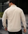 Erkek Uzun Kollu Cepli Kadife Gömlek