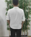 Erkek Uzun Kollu Hakim Yaka Düğmeli Erkek Müslim Gömlek