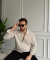 Erkek Uzun Kollu Regular Sofya Keten Gömlek