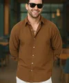 Erkek Uzun Kollu Regular Sofya Keten Gömlek