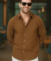 Erkek Uzun Kollu Regular Sofya Keten Gömlek