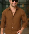 Erkek Uzun Kollu Regular Sofya Keten Gömlek