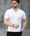 Erkek Viskon Kumaş Polo Yaka Tişört