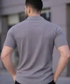 Erkek Waffle Kumaş Kısa Kollu Düğmeli Açık Yaka Regular Fit Gömlek - Gri