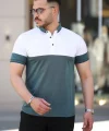 Erkek Yakalı çift Renk Kısa Kollu T-shirt