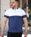 Erkek Yakalı çift Renk Kısa Kollu T-shirt