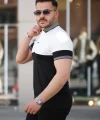 Erkek Yakalı çift Renk Kısa Kollu T-shirt