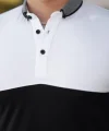 Erkek Yakalı çift Renk Kısa Kollu T-shirt