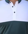 Erkek Yakalı çift Renk Kısa Kollu T-shirt