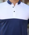 Erkek Yakalı çift Renk Kısa Kollu T-shirt