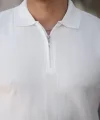 Erkek Yakası Fermuarlı Kısa Kollu T-shirt