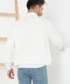 Erkek Yarım Balıkçı Yaka Triko Kazak - Beyaz