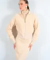 Fermuarlı Etekli Takım  Vanilya