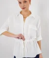 Fermuarlı Gömlek 0721 - Beyaz