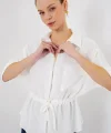 Fermuarlı Gömlek 0721 - Beyaz