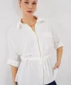 Fermuarlı Gömlek 0721 - Beyaz