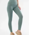 Fitilli Full Likralı Yüksek Bel Toparlayıcı Tayt Günlük Ve Spor Kullanım - Mint Yeşili