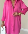 Fuşya Çıtçıtlı aten Gömlek