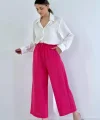 Fuşya Keten Pantolon