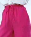 Fuşya Keten Pantolon