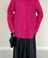 Fuşya Poplin Gömlek